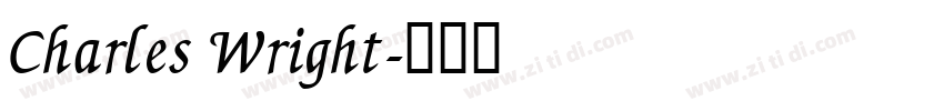 Charles Wright字体转换